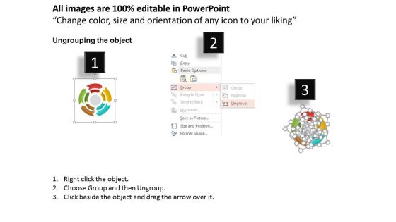 Five Staged Circle Arrow Infographics Powerpoint Template
