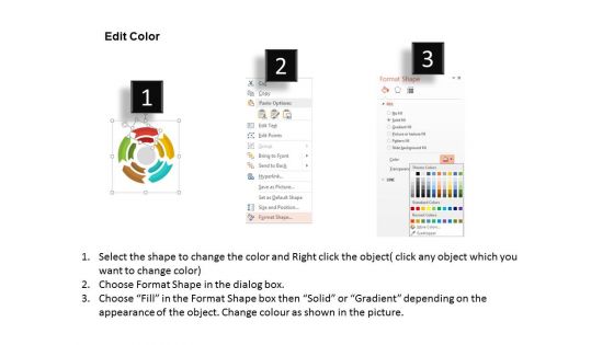 Five Staged Circle Arrow Infographics Powerpoint Template