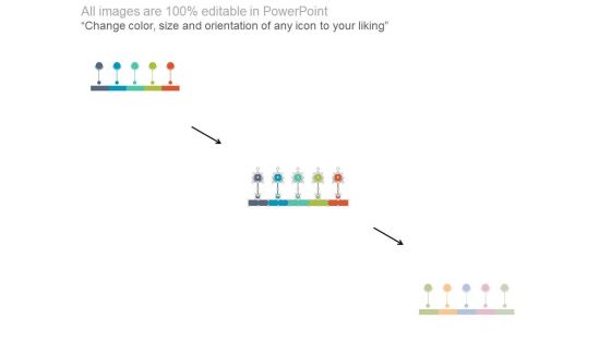 Five Staged Linear Timeline For Financial Strategy Powerpoint Slides
