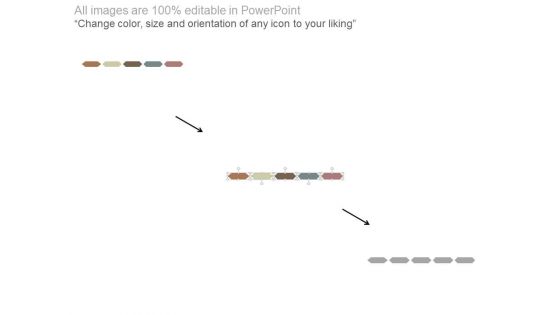 Five Staged Linear Year Based Timeline For Marketing Powerpoint Slides