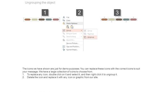 Five Staged Linear Year Based Timeline For Marketing Powerpoint Slides