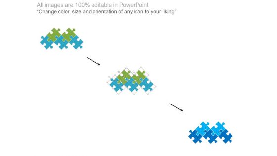 Five Staged Puzzles Matrix Design Powerpoint Slides
