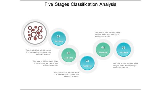 Five Stages Classification Analysis Ppt PowerPoint Presentation Infographic Template Slide Download