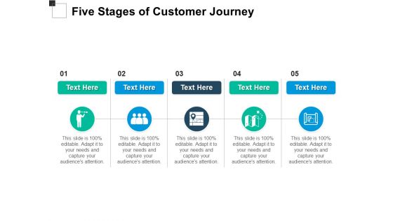 Five Stages Of Customer Journey Ppt PowerPoint Presentation Ideas Professional PDF