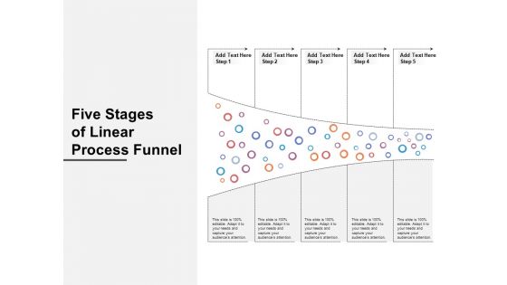 Five Stages Of Linear Process Funnel Ppt PowerPoint Presentation Professional Graphics Template PDF
