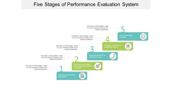 Five Stages Of Performance Evaluation System Ppt PowerPoint Presentation Inspiration Deck