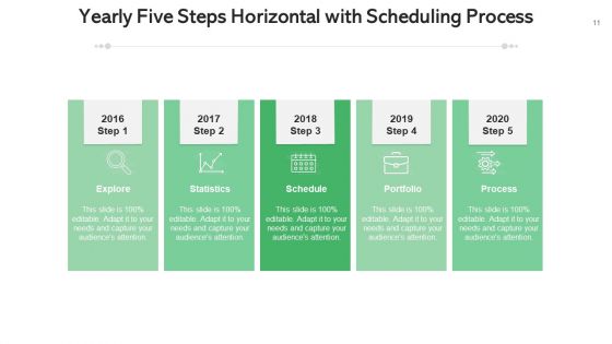 Five Step Horizontal Business Growth Ppt PowerPoint Presentation Complete Deck With Slides