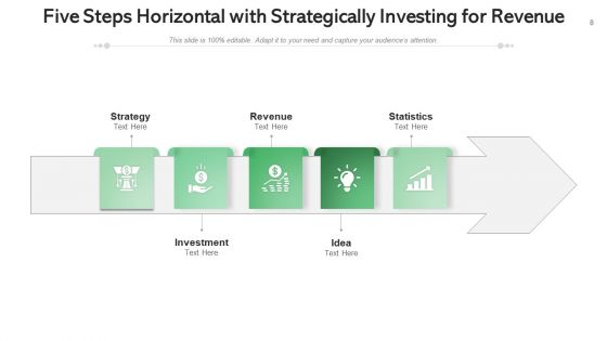 Five Step Horizontal Business Growth Ppt PowerPoint Presentation Complete Deck With Slides