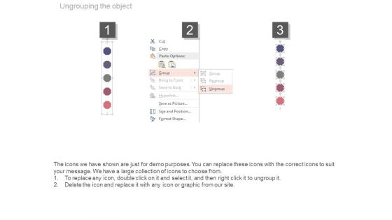 Five Steps Business Agenda Chart Powerpoint Slides