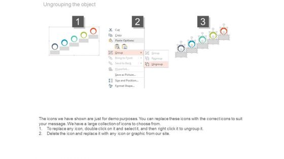 Five Steps Company Growth Timeline Powerpoint Slides