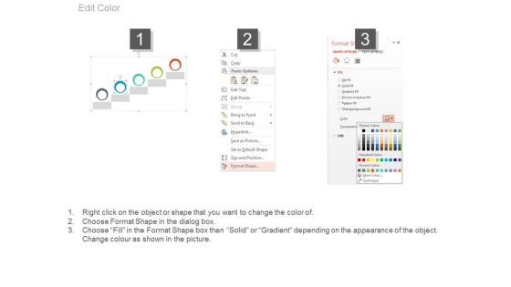 Five Steps Company Growth Timeline Powerpoint Slides
