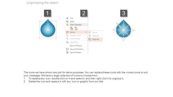 Five Steps Concentric Drops For Target Planning Powerpoint Slides