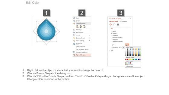 Five Steps Concentric Drops For Target Planning Powerpoint Slides