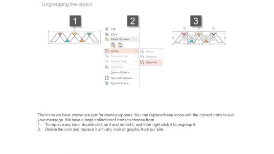 Five Steps Diagram For Data Display Powerpoint Template