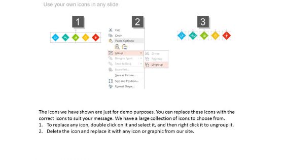 Five Steps Diamond Infographic Diagram Powerpoint Slides