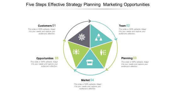 Five Steps Effective Strategy Planning Marketing Opportunities Ppt Powerpoint Presentation Inspiration Styles