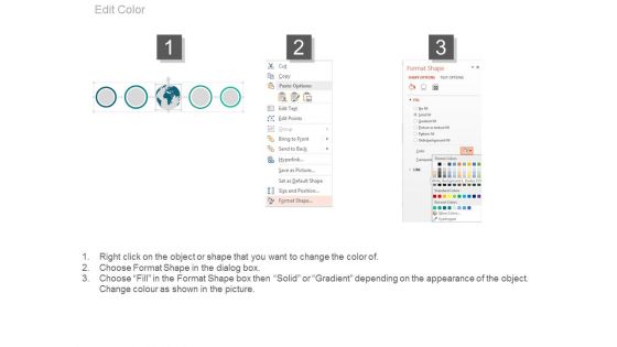 Five Steps For Global Technology And Communication Powerpoint Template