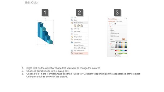 Five Steps Growth Bar Graph Powerpoint Template
