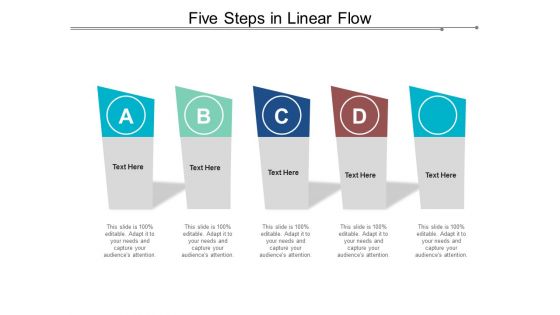 Five Steps In Linear Flow Ppt PowerPoint Presentation Outline Format Ideas