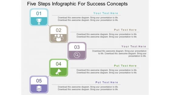 Five Steps Infographic For Success Concepts Powerpoint Templates Five Steps Infographic For Success Concepts Powerpoint Templates