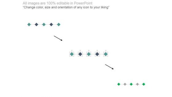 Five Steps Linear Chart For Business Agenda Powerpoint Slides