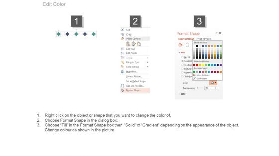 Five Steps Linear Chart For Business Agenda Powerpoint Slides