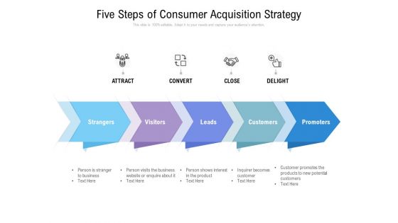 Five Steps Of Consumer Acquisition Strategy Ppt PowerPoint Presentation Inspiration Templates Five Steps Of Consumer Acquisition Strategy Ppt PowerPoint Presentation Inspiration Templates