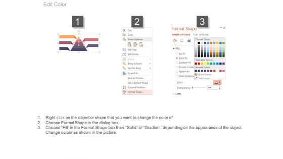 Five Steps Pyramid Process Chart Powerpoint Slides