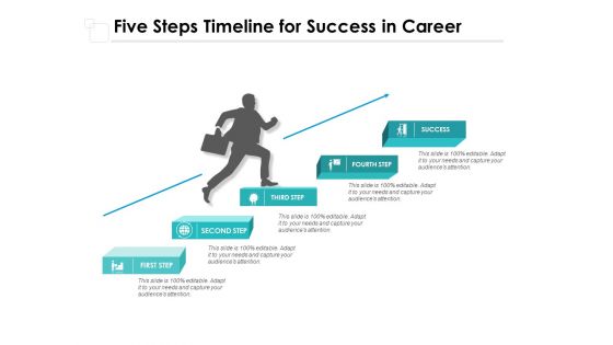 Five Steps Timeline For Success In Career Ppt PowerPoint Presentation Ideas Slides