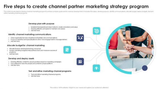 Five Steps To Create Channel Partner Marketing Strategy Program Ppt PowerPoint Presentation File Example File PDF Five Steps To Create Channel Partner Marketing Strategy Program Ppt PowerPoint Presentation File Example File PDF