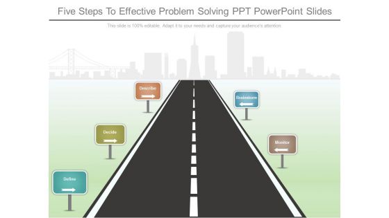 Five Steps To Effective Problem Solving Ppt Powerpoint Slides