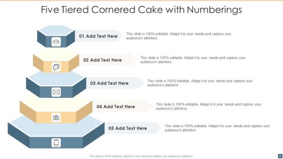 Five Tiered Cake Ppt PowerPoint Presentation Complete Deck With Slides