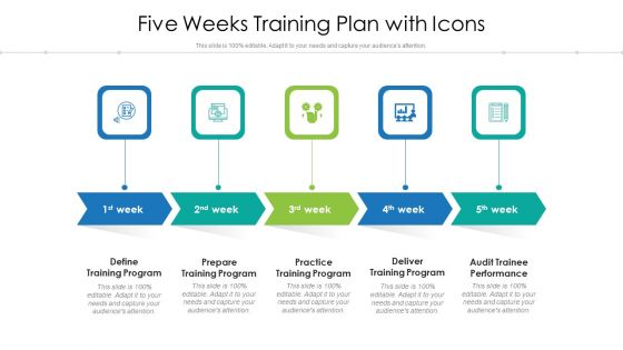 Five Weeks Training Plan With Icons Ppt Professional Clipart Images PDF Five Weeks Training Plan With Icons Ppt Professional Clipart Images PDF