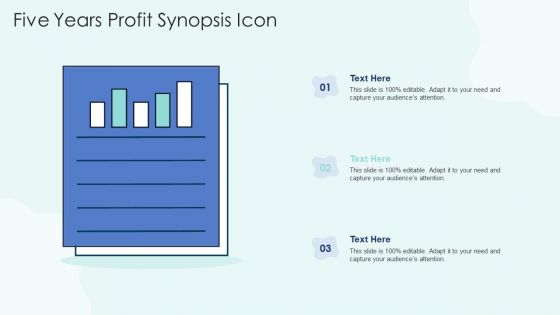 Five Years Profit Synopsis Icon Clipart PDF