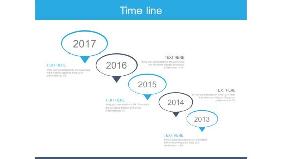 Five Years Sequential Timeline For Business Powerpoint Slides