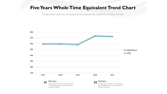 Five Years Whole Time Equivalent Trend Chart Ppt PowerPoint Presentation File Visuals PDF