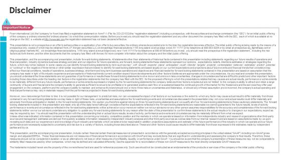 Fiverr Capital Fundraising Disclaimer Ppt Gallery Maker PDF