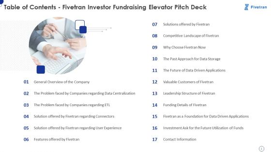 Fivetran Investor Fundraising Elevator Pitch Deck Ppt PowerPoint Presentation Complete Deck With Slides