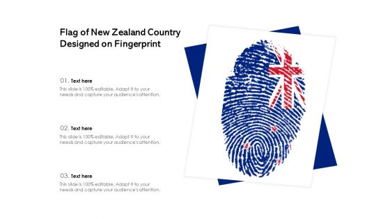 Flag Of New Zealand Country Designed On Fingerprint Ppt PowerPoint Presentation Gallery Example Introduction PDF