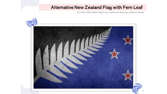 Flag Of New Zealand Location Cloudy Sky Ppt PowerPoint Presentation Complete Deck