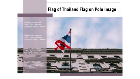 Flag Of Thailand Flag On Pole Image Ppt PowerPoint Presentation File Pictures PDF