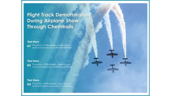 Flight Track Demonstration During Airplane Show Through Chemtrails Ppt PowerPoint Presentation Gallery Display PDF