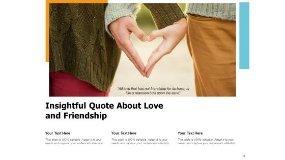 Fondness Heart Symbol Insightful Quote Ppt PowerPoint Presentation Complete Deck