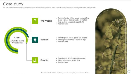 Food And Agro Company Outline Case Study Ppt Gallery Graphic Tips PDF
