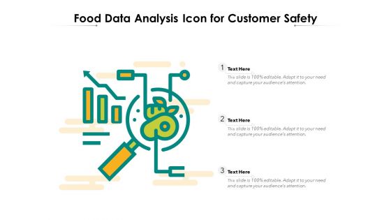 Food Data Analysis Icon For Customer Safety Ppt PowerPoint Presentation Gallery Graphics Tutorials PDF