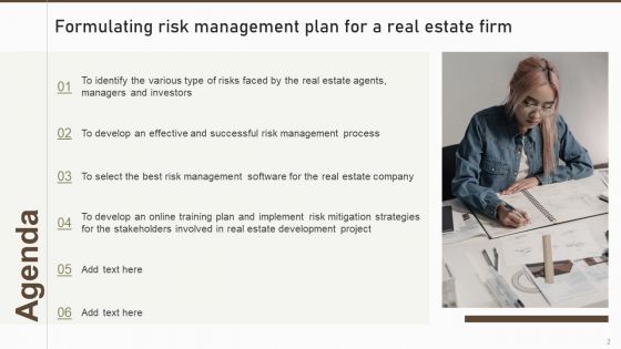 Formulating Risk Management Plan For A Real Estate Firm Ppt PowerPoint Presentation Complete Deck With Slides