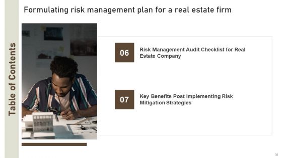 Formulating Risk Management Plan For A Real Estate Firm Ppt PowerPoint Presentation Complete Deck With Slides