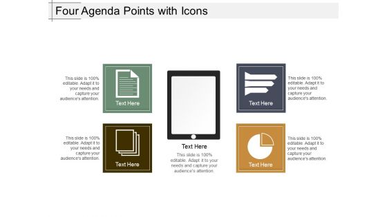Four Agenda Points With Icons Ppt PowerPoint Presentation Outline Good