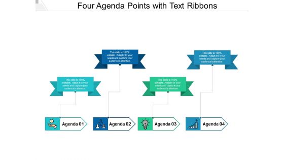 Four Agenda Points With Text Ribbons Ppt Powerpoint Presentation Outline Show Four Agenda Points With Text Ribbons Ppt Powerpoint Presentation Outline Show