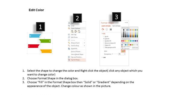 Four Arrow Banners Design Powerpoint Templates